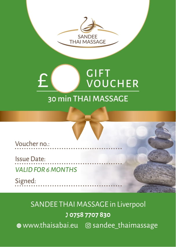30 min gift voucher for thai massage