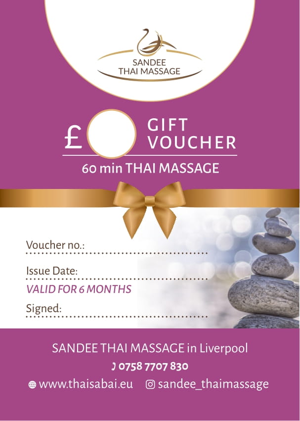 60 min gift voucher for thai massage